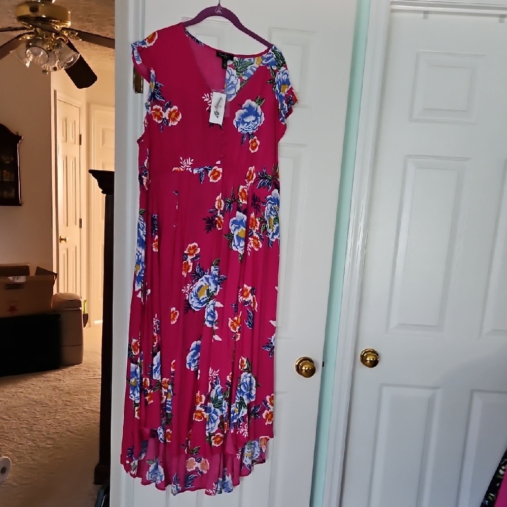 Jessica Simpson Pink Flutter Sleeve Sundress